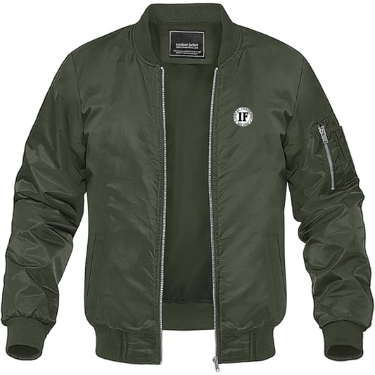 Men's  Isotta Fraschini Logo Lightweight Bomber Jacket Windbreaker Softshell Varsity Jacket Coat