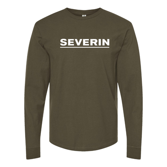 Men's Severin Logo  Cotton Long Sleeve T-Shirt