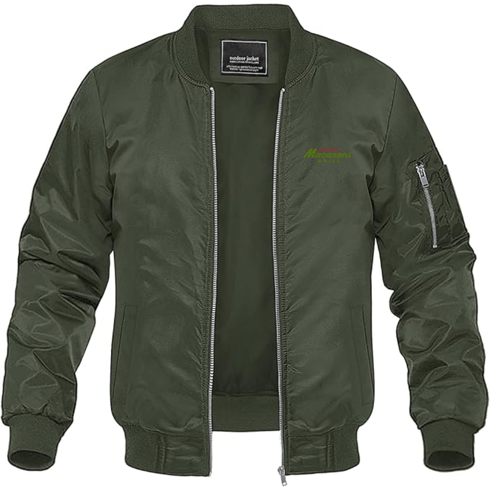 Men's  Romano_s Macaroni Grill  Logo Lightweight Bomber Jacket Windbreaker Softshell Varsity Jacket Coat