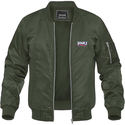 Men's Robert Morris Colonials Logo Lightweight Bomber Jacket Windbreaker Softshell Varsity Jacket Coat
