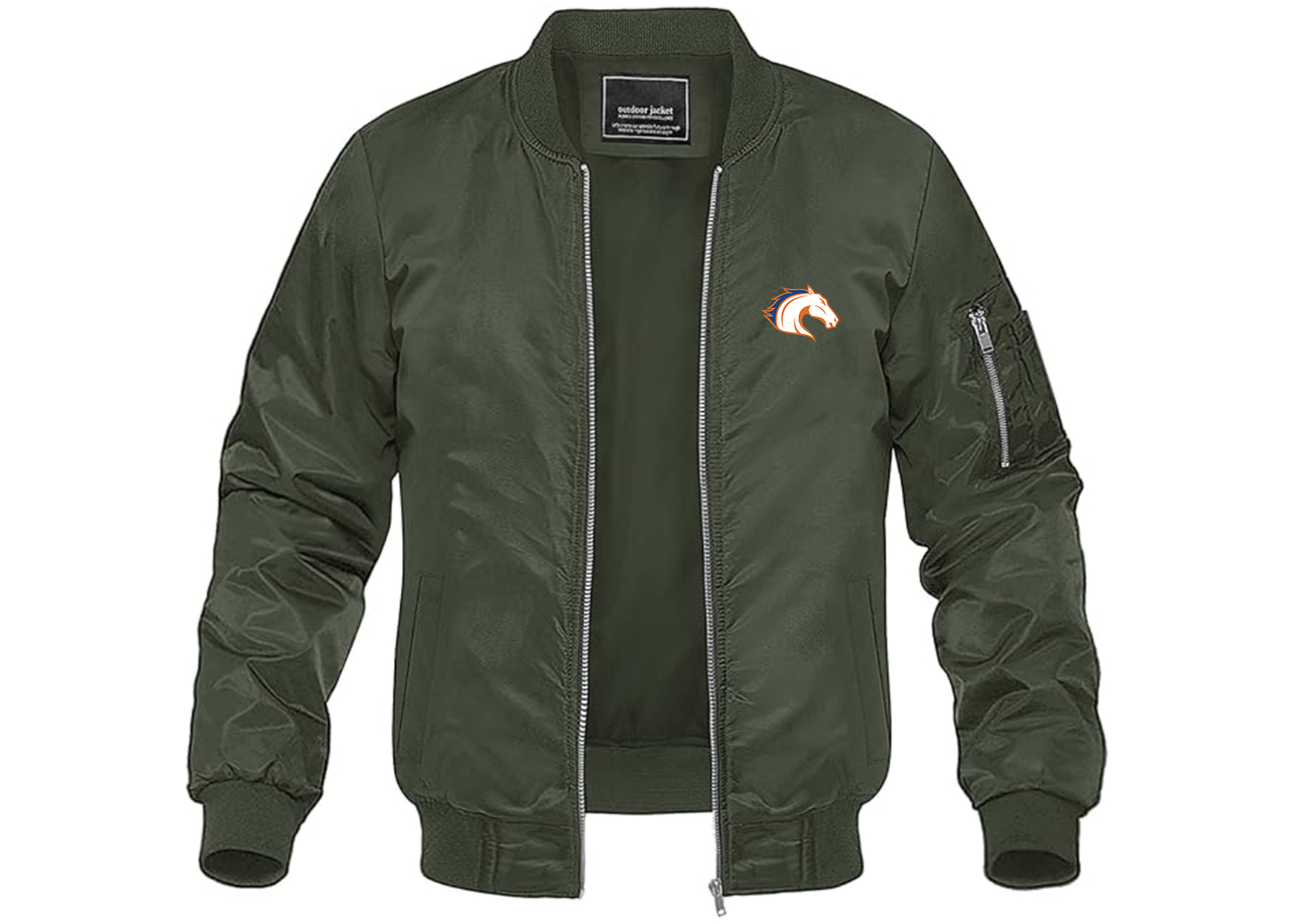 Men's Texas Arlington Mavericks Lightweight Bomber Jacket Windbreaker Softshell Varsity Jacket Coat