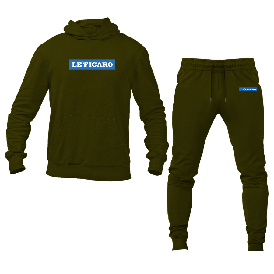Men's  Le Figaro Logo Hoodie Joggers Set
