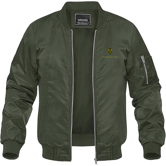 Men's Karlmann King Logo Lightweight Bomber Jacket Windbreaker Softshell Varsity Jacket Coat