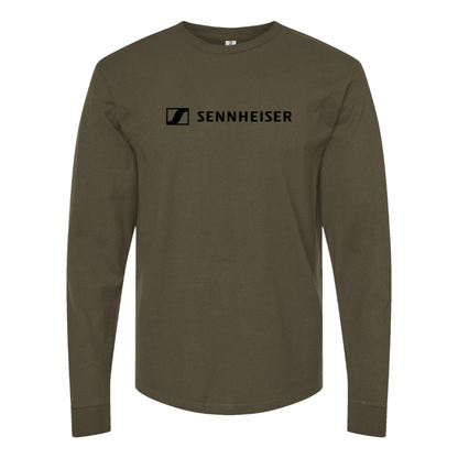 Men's Sennheiser Logo  Cotton Long Sleeve T-Shirt
