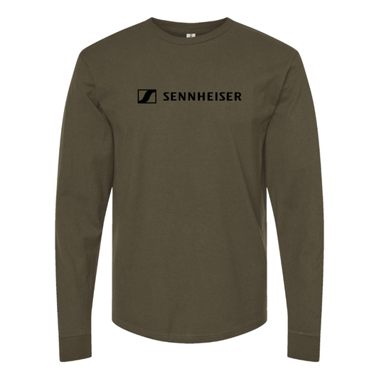 Men's Sennheiser Logo  Cotton Long Sleeve T-Shirt