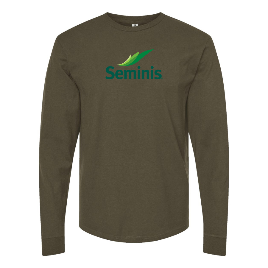 Men's  Seminis Logo  Cotton Long Sleeve T-Shirt