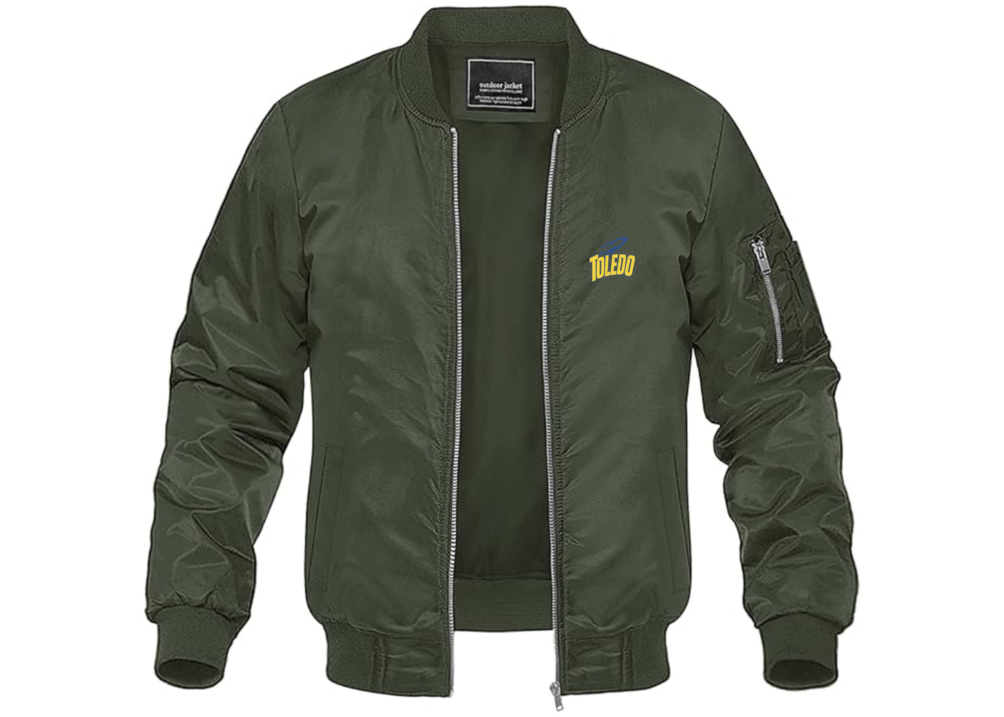 Men's Toledo Rockets Lightweight Bomber Jacket Windbreaker Softshell Varsity Jacket Coat