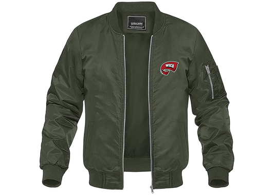 Men's Western Kentucky Hilltoppers Lightweight Bomber Jacket Windbreaker Softshell Varsity Jacket Coat