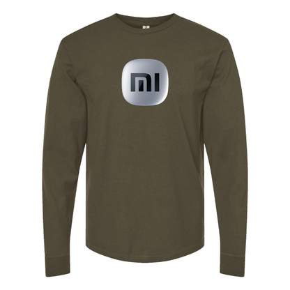 Men's Xiaomi SU7 Logo Cotton Long Sleeve T-Shirt