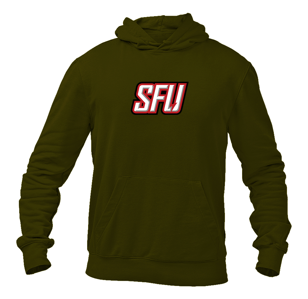 Men's Saint Francis Red Flash Logo Gildan  Heavy Blend Hooded Sweatshirt