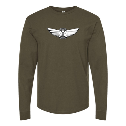 Men's Yuanhang Logo  Cotton Long Sleeve T-Shirt