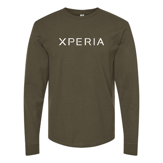 Men's  Xperia Logo Cotton Long Sleeve T-Shirt