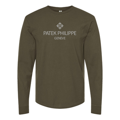 Men's  Patek Philippe  Logo  Cotton Long Sleeve T-Shirt