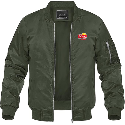 Men's Frito Lay Lightweight Bomber Jacket Windbreaker Softshell Varsity Jacket Coat