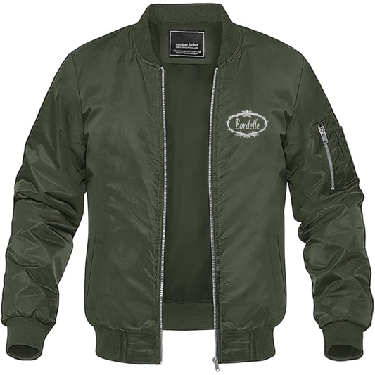 Men's  Bordelle Lingerie Lightweight Bomber Jacket Windbreaker Softshell Varsity Jacket Coat