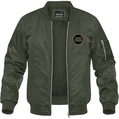 Men's Lynyrd Skynyrd Logo Lightweight Bomber Jacket Windbreaker Softshell Varsity Jacket Coat