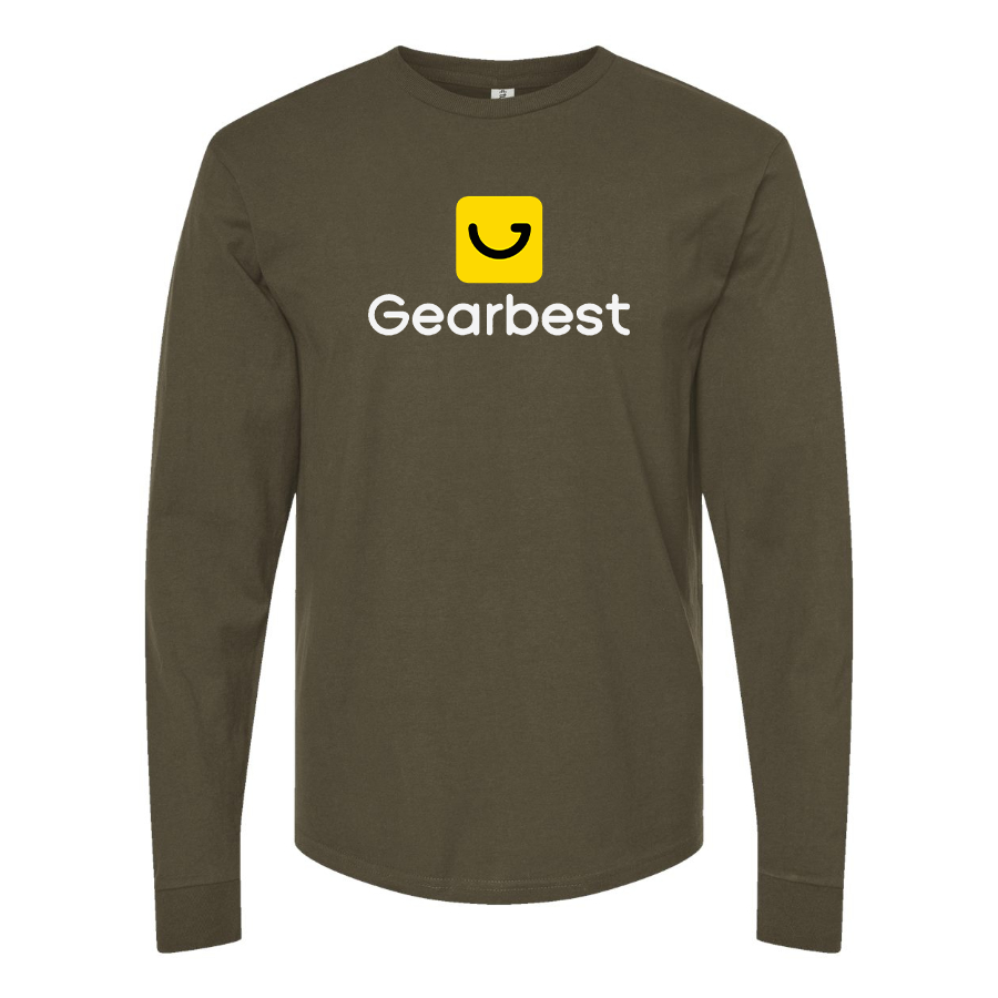 Men's Gearbest  Logo  Cotton Long Sleeve T-Shirt