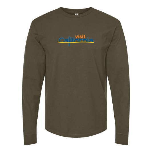 Men's  Visit California Cotton Long Sleeve T-Shirt