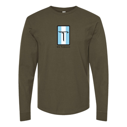Men's De Tomaso Logo Cotton Long Sleeve T-Shirt