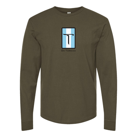 Men's De Tomaso Logo Cotton Long Sleeve T-Shirt