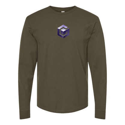 Men's Nintendo GameCube Logo  Cotton Long Sleeve T-Shirt