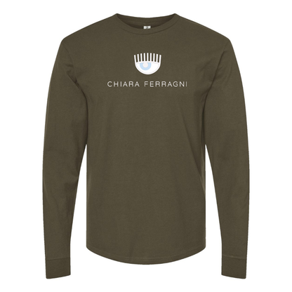 Men's Chiara Ferragni Collection Logo Cotton Long Sleeve T-Shirt