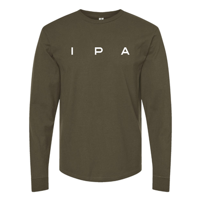 Men's IPA Logo Cotton Long Sleeve T-Shirt