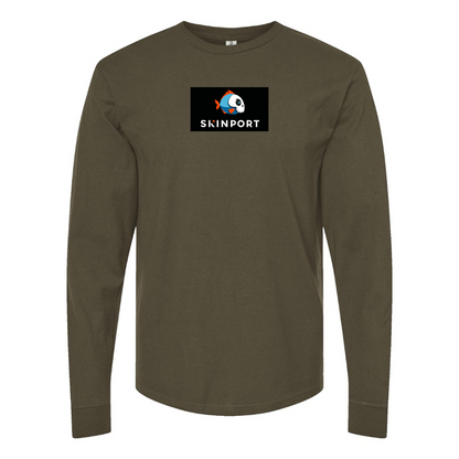 Men's Skinport Logo Cotton Long Sleeve T-Shirt