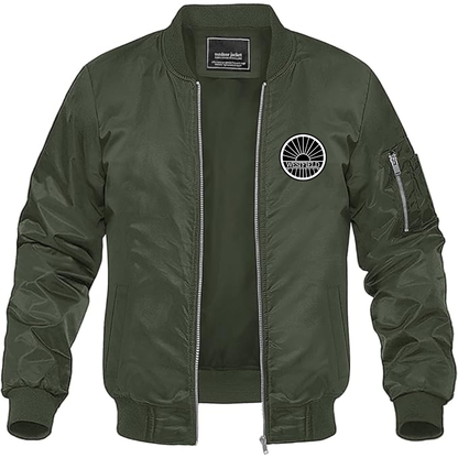 Men's Westfield-logo Lightweight Bomber Jacket Windbreaker Softshell Varsity Jacket Coat