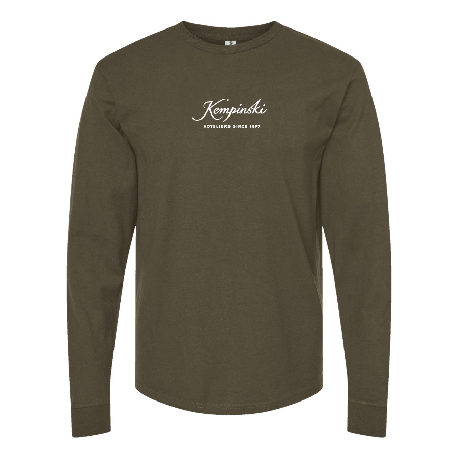 Men's Kempinski Logo  Cotton Long Sleeve T-Shirt