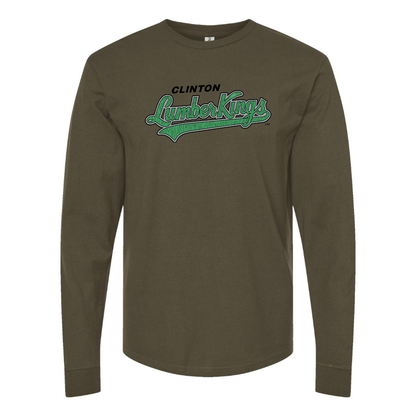Men's Clinton LumberKings  Logo Cotton Long Sleeve T-Shirt