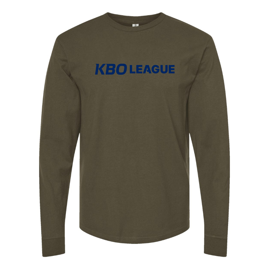 Men's KBO League Logo Cotton Long Sleeve T-Shirt