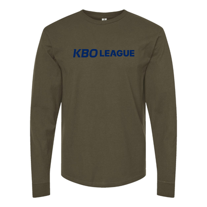 Men's KBO League Logo Cotton Long Sleeve T-Shirt