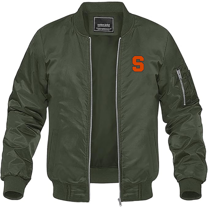 Men's Syracuse Orange Lightweight Bomber Jacket - Army Green