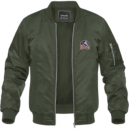 Men's Bakersfield Condors Logo Lightweight Bomber Jacket Windbreaker Softshell Varsity Jacket Coat