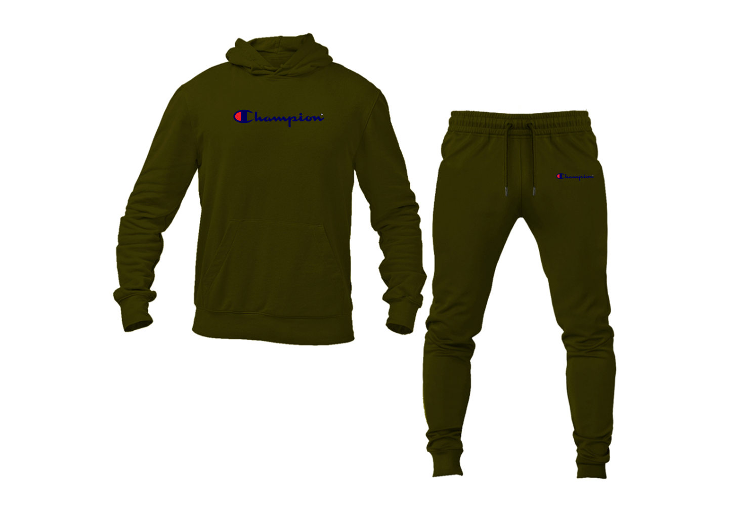 Men's Champion Logo Hoodie Joggers Set