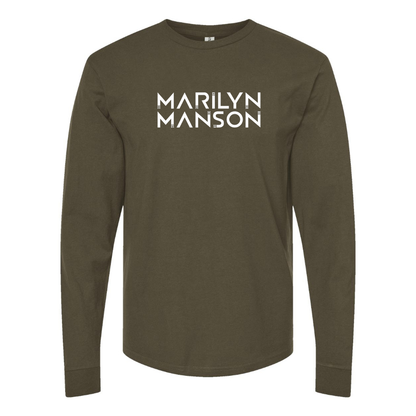 Men's Marilyn Manson Logo Cotton Long Sleeve T-Shirt