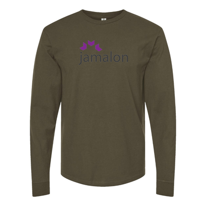 Men's Jamalon Logo Cotton Long Sleeve T-Shirt