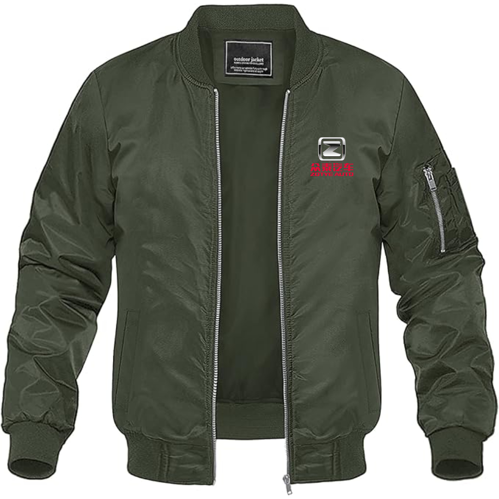 Men's Zotye Logo Lightweight Bomber Jacket Windbreaker Softshell Varsity Jacket Coat