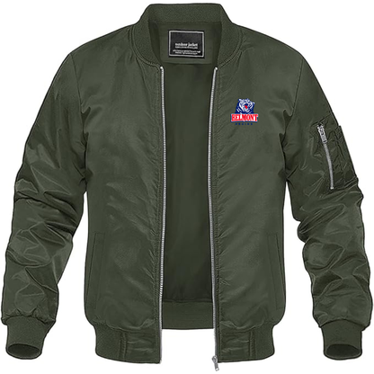 Men's  Belmont Bruins  Lightweight Bomber Jacket Windbreaker Softshell Varsity Jacket Coat