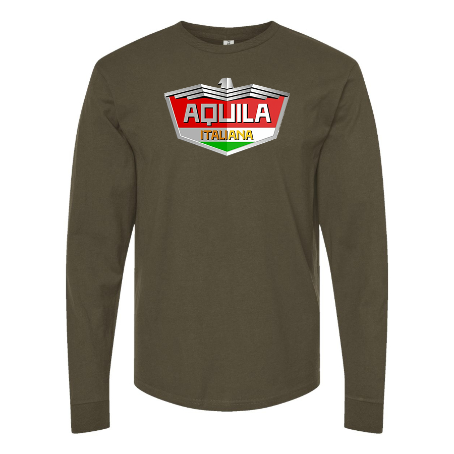 Men's Aquila Italiana  Logo Cotton Long Sleeve T-Shirt