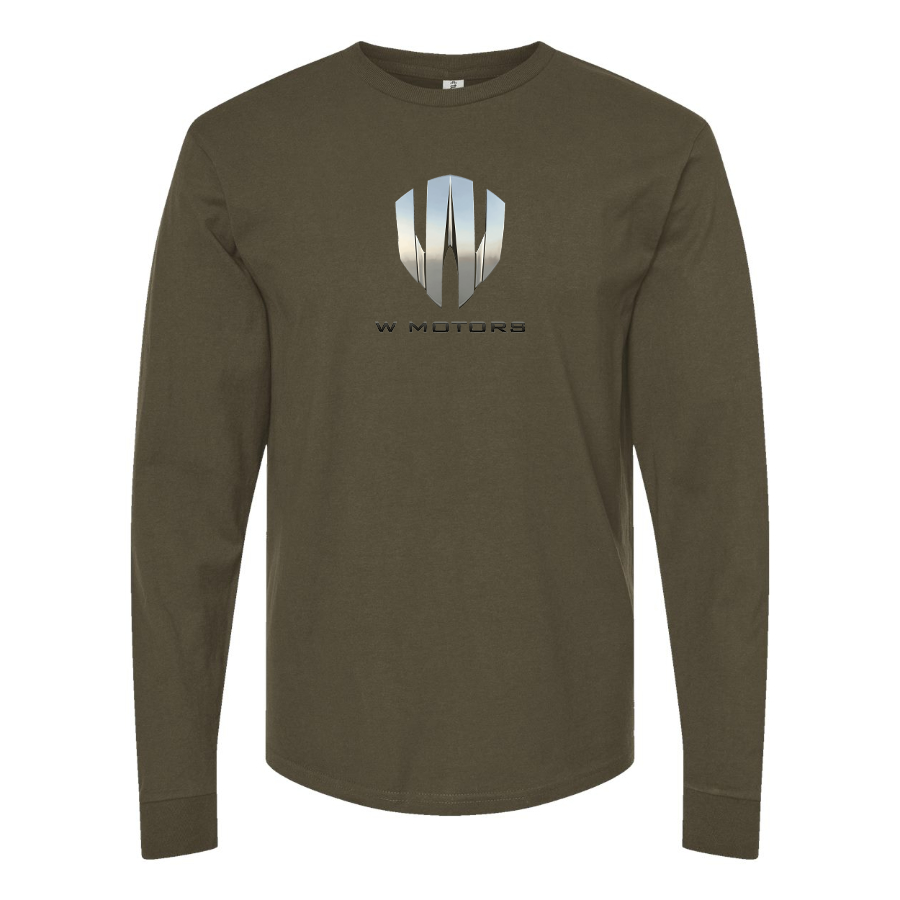 Men's W Motors Logo  Cotton Long Sleeve T-Shirt