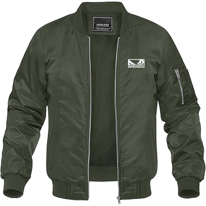 Men's Badboy Logo Lightweight Bomber Jacket Windbreaker Softshell Varsity Jacket Coat
