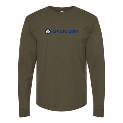 Men's Crypto.Com  Logo Cotton Long Sleeve T-Shirt