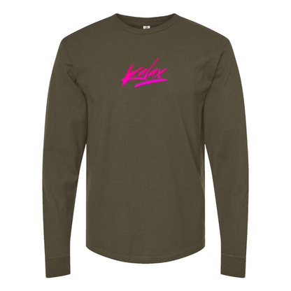 Men's  Kalax Logo  Cotton Long Sleeve T-Shirt