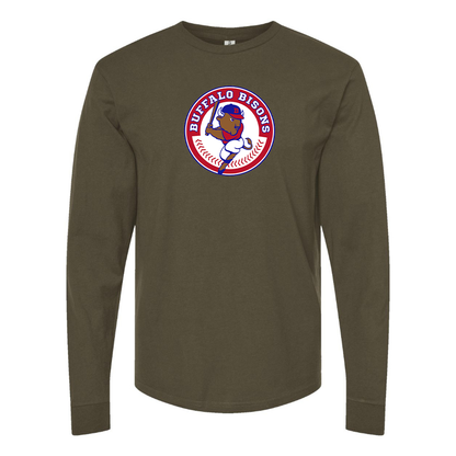 Men's Buffalo Bisons Logo Cotton Long Sleeve T-Shirt