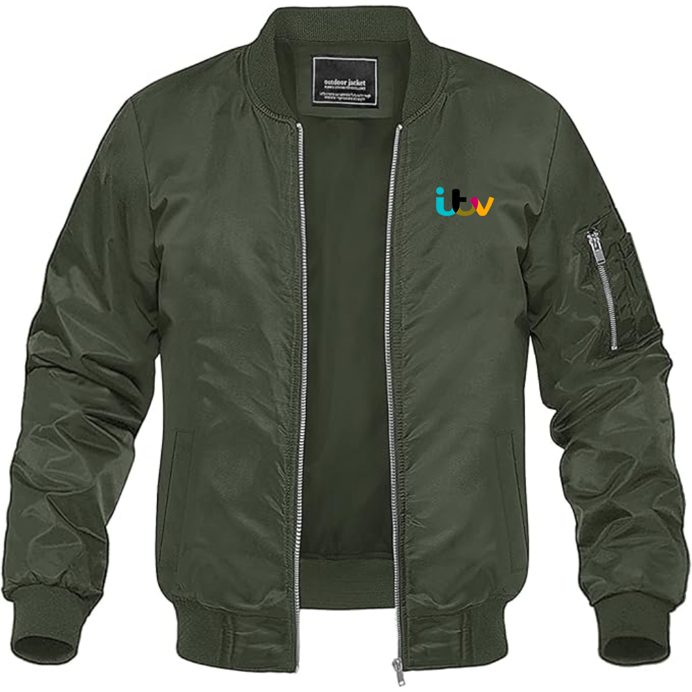 Men's Itv  Lightweight Bomber Jacket Windbreaker Softshell Varsity Jacket Coat