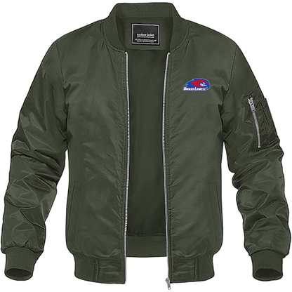 Men's UMass Lowell River Hawks Lightweight Bomber Jacket - Army Green