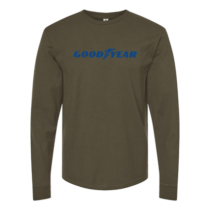 Men's Goodyear Logo Cotton Long Sleeve T-Shirt