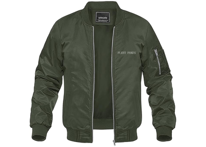 Men's Fleet Foxes Logo Lightweight Bomber Jacket Windbreaker Softshell Varsity Jacket Coat